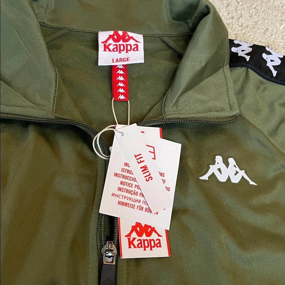 VINTAGE TRACK KAPPA ARMY GREEN JACKET ZIP UP - Picture 2 of 6